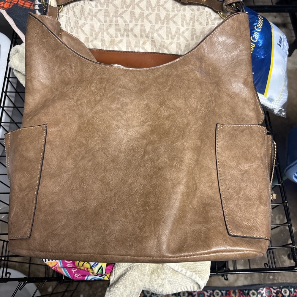 Michael Kors Tan Shoulder Bag with Logo Detail